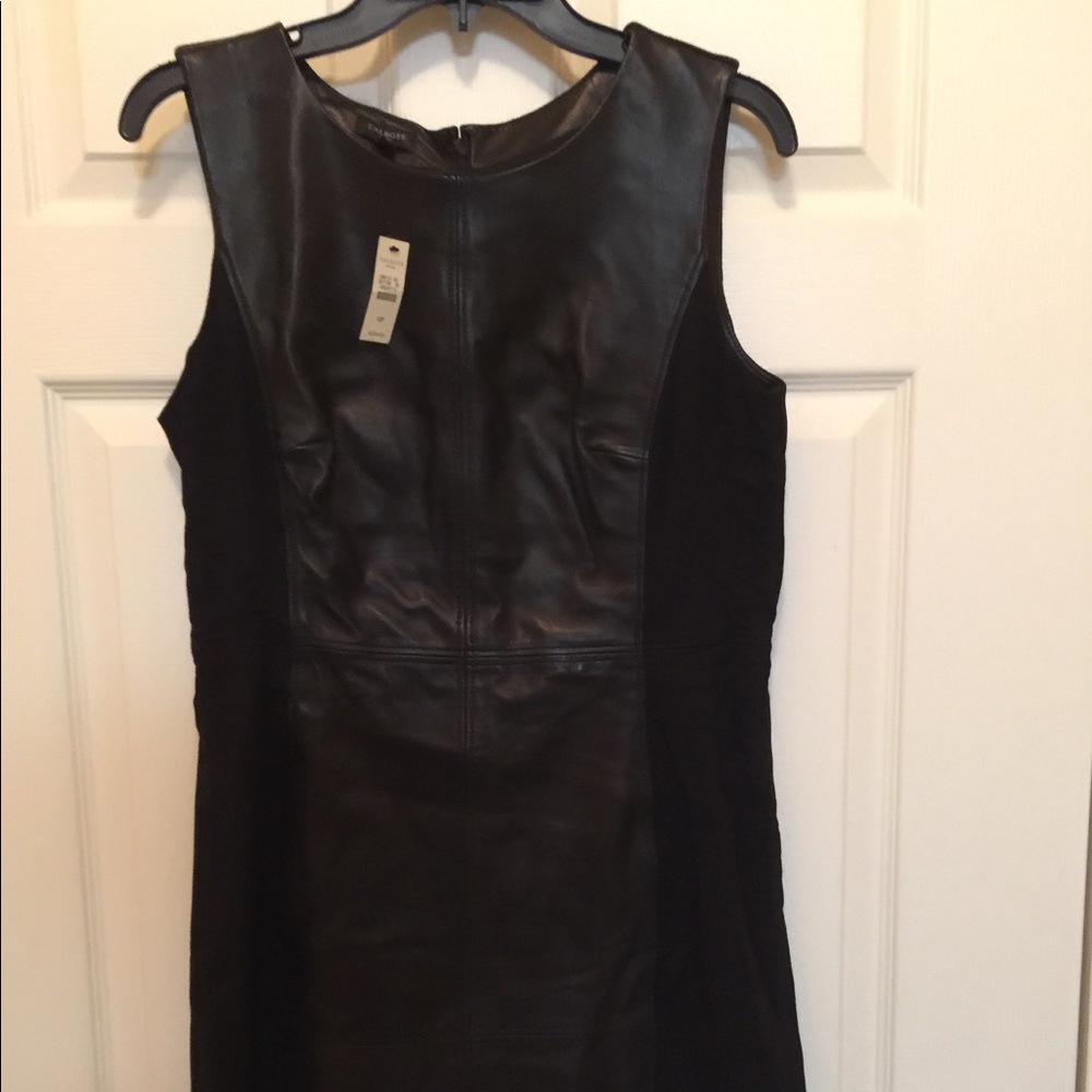 SALE! Genuine Leather Front  Talbots Dress NWT